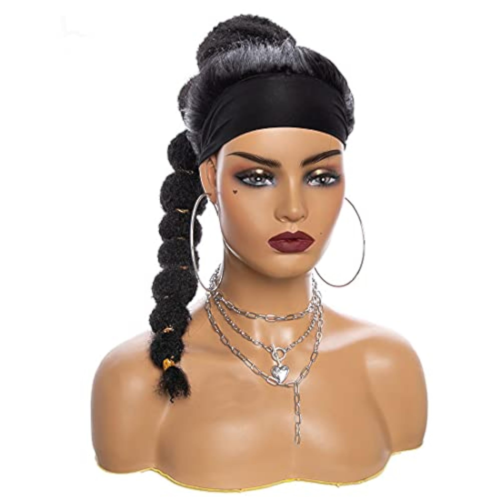 18 Inch Synthetic Kinky Straight Hair Bubble Ponytail